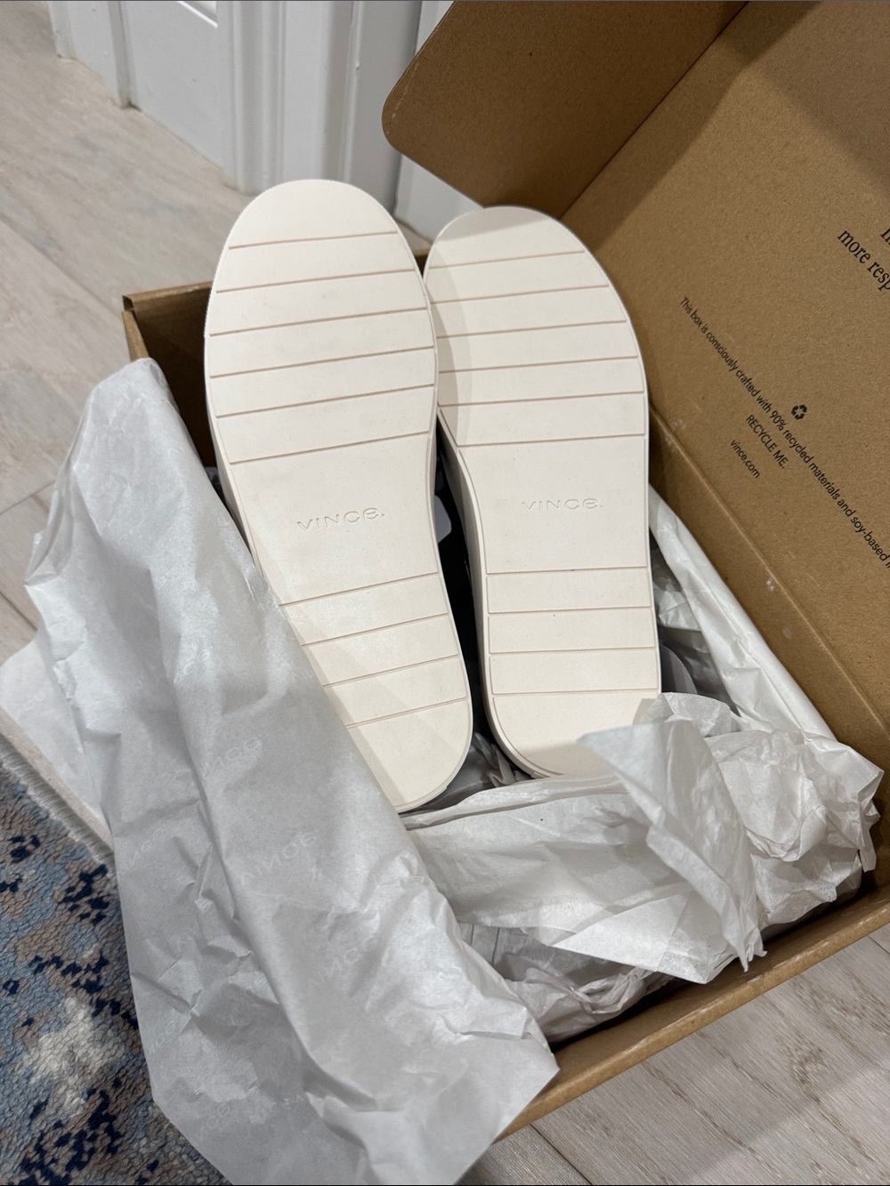 Vince Black Croc-Embossed Slip-On Sneakers with White Sole - Picture 3 of 5